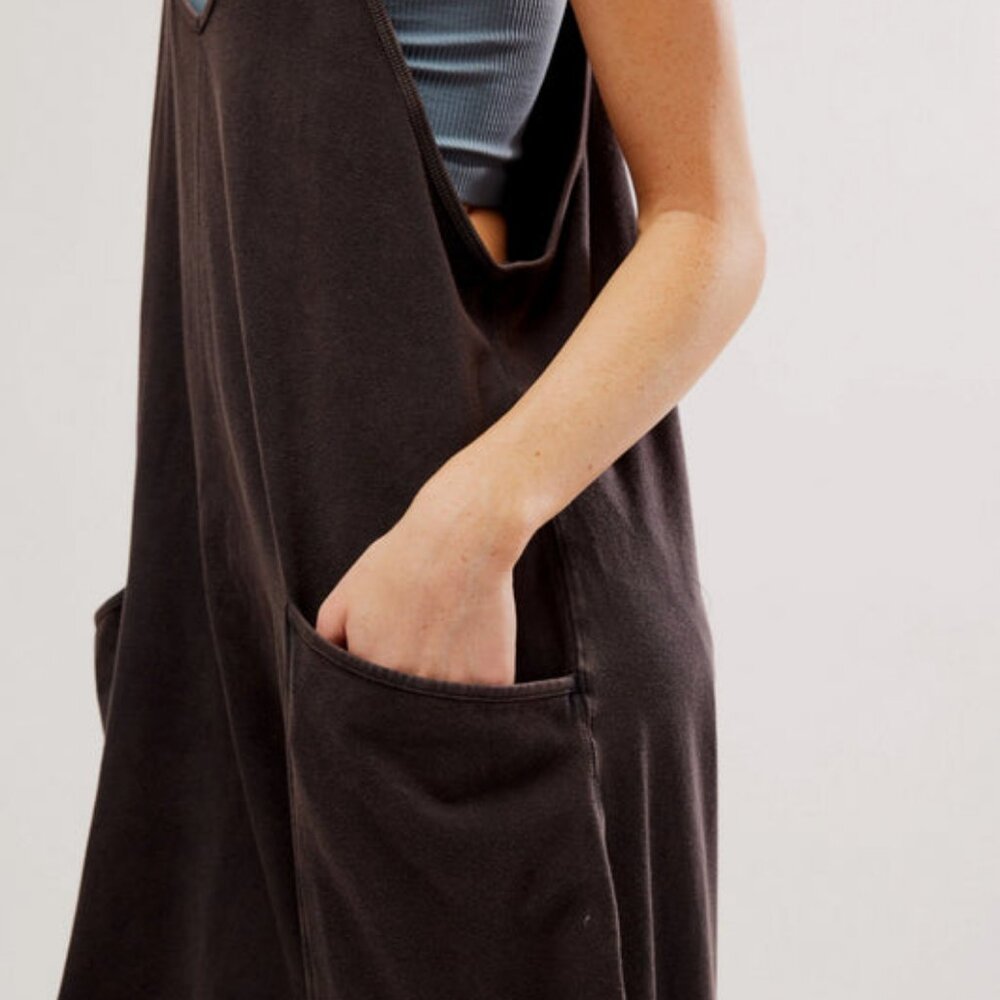 NWT Free People Movement Hot Shot Onesie in color Washed Black - Picture 2 of 6